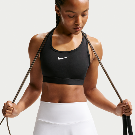 Nike Swoosh — brassière de sport noire